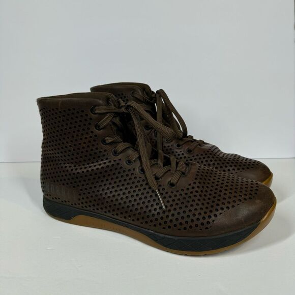 Nobull Brown Leather Perforated Athletic Shoes Trainer Ankle Boots Sneakers 10.5 - Picture 6 of 12